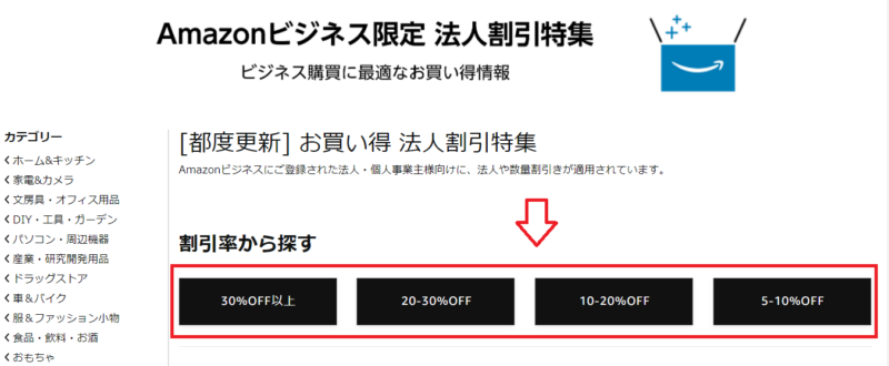 Amazonビジネス割引
