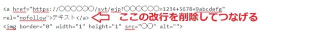 アフィリエイトリンクの改行しないようにする1