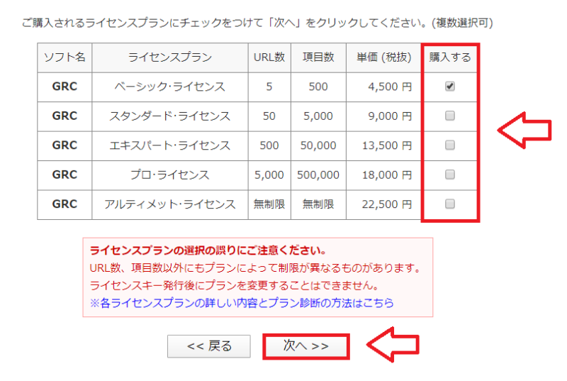GRCライセンス購入の流れ4