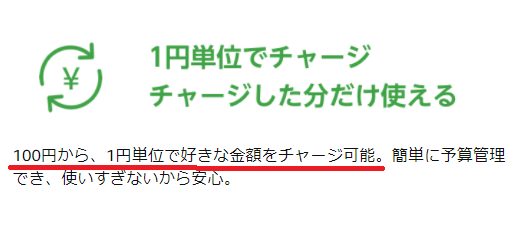 Amazonチャージ最低金額1