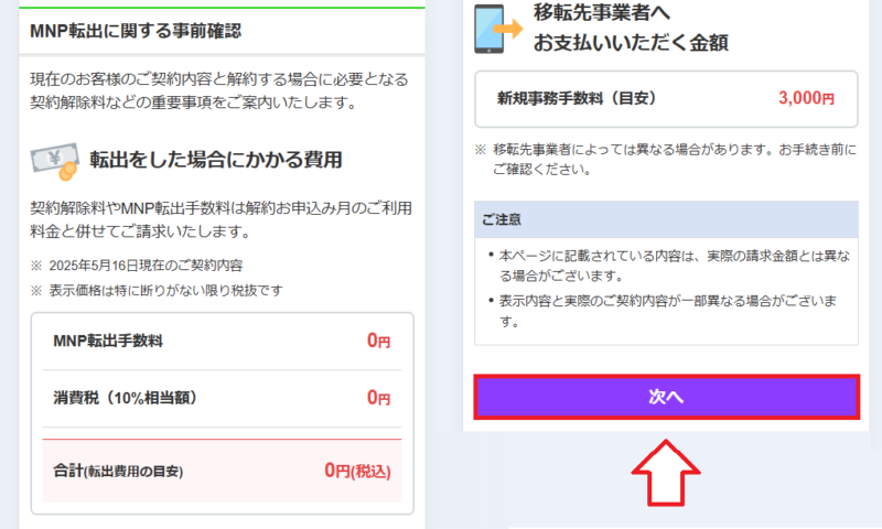 ラインモMNPワンストップの手順11